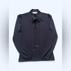 Michael Kors Tie Neck Blouse Navy Women’s size S